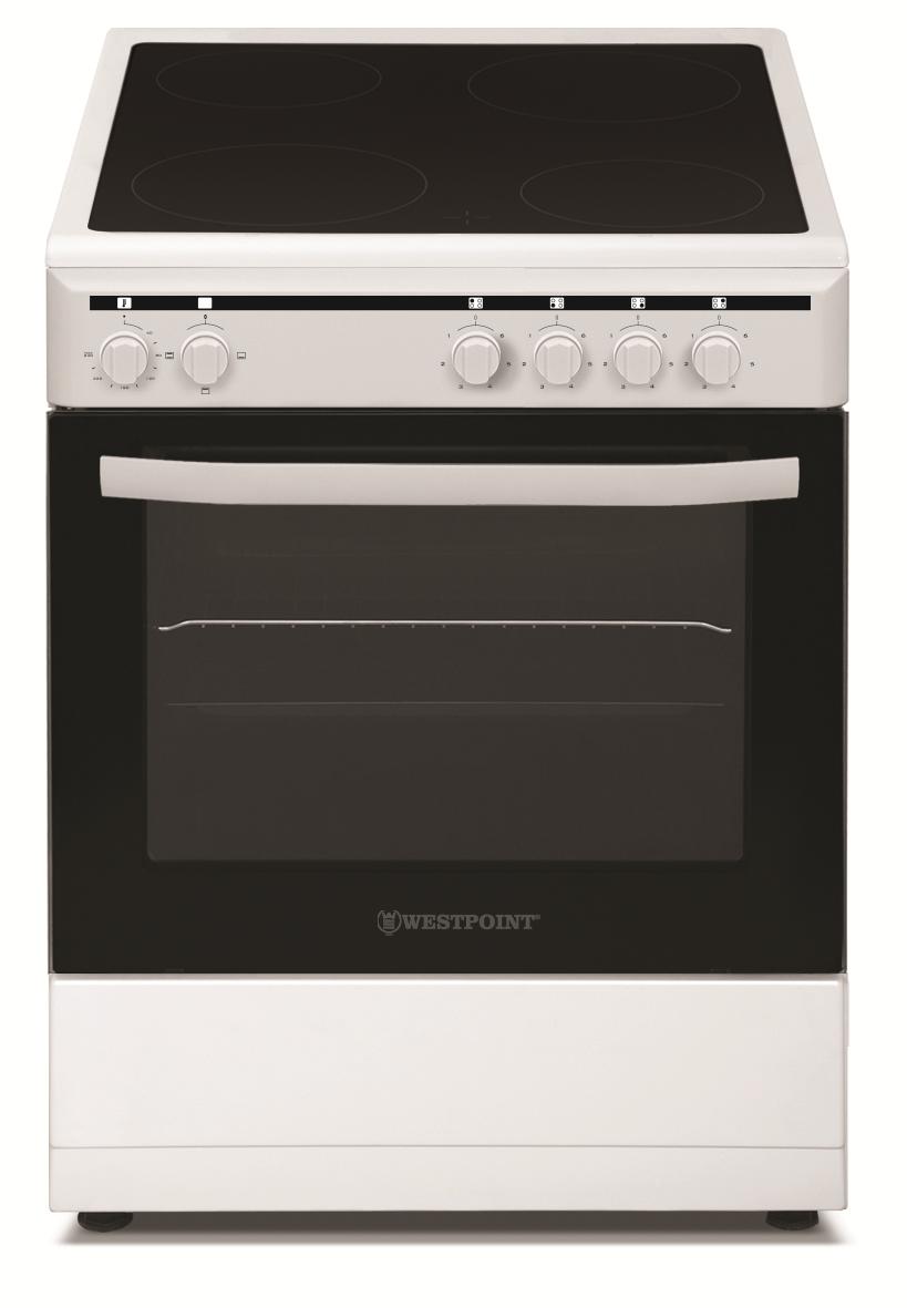 WCAM-6604E 60 x 60 Vitroceramic Cooker 4 Radiant Burners Oven Capacity: 64 Lts Electric Oven / Electric Grill Hot
