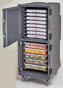 Pro Cart Ultra Pro Cart Ultra Hot and /or cold holding all in one cart. High capacity cart holds GN food pans, 60 x 40 cm sheet pans, trays and pizza boxes in two separate, insulated cabinets.