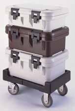 For 1/2-size or 1/3-size GN food pans, use toploading Camcarriers or front-loading carriers or carts with model numbers between 140 and 800.