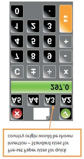 calculator The green tick or the red cross must be selected on the Calculator Screen to make the left hand side