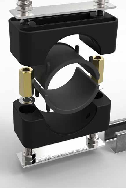 Designed and independently tested to meet all requirements of IEC 61914. Integral stainless steel clamping plates to ensure consistent clamping pressure on both sides.