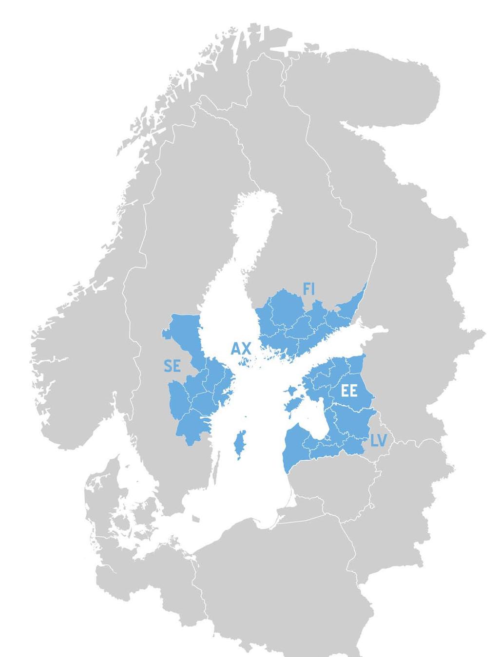 The Central Baltic Programme 115 million euros ERDF Co-finacing rates (max): 75% (Finland & Sweden)