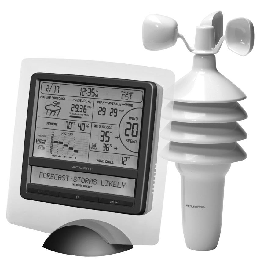 Instruction Manual Weather Center model 00615 CONTENTS Unpacking Instructions... 2 Package Contents... 2 Product Registration... 2 Features & Benefits: 3-in-1... 3 Features: Display Unit... 4 Setup.