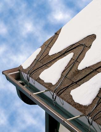 Roof and Gutter Deicing Roofs with inadequate ventilation may ice up in snowy conditions.