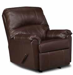 595! WERE 2000! LEATHER ROCKER RECLINER Extra wide for greater seating comfort.