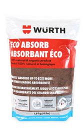 ECO ABSORB Reduce waste and increase productivity. Eco Absorb absorbs 20 times more than traditional absorbent clays and powders. Non Toxic 100% Organic. Carcinogen-free. Silica-free.