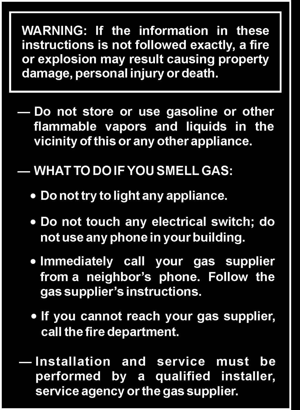Instruction Manual RESIDENTIAL GAS WATER HEATERS NOT FOR USE IN