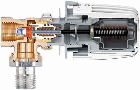 Construction e. g. Thermolux K with thermostatic valve body Eclipse with automatic flow limitation 1. Corrugated pipe 2. Markings designed for the visually impaired 3.