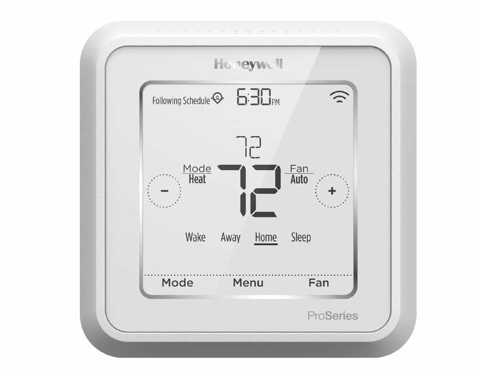 Lyric T6 Pro Wi-Fi Programmable Thermostat Professional Install Guide Package Includes: Lyric T6 PRO Wi-Fi Thermostat UWP Mounting System Honeywell Standard Installation Adapter (J-box adapter)