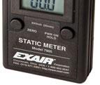 When aiming EXAIR's Model 7905 Meter at a single plastic surface, it is common