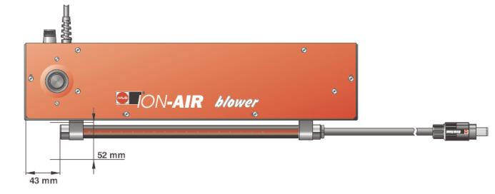 - AIR BLOWERS Technical Specifications Ion-Air blower Size Length A Length B Length C Rated supply voltage Rated frequency Unit with 2 retaining holders, with adjustable screws and base Length 18
