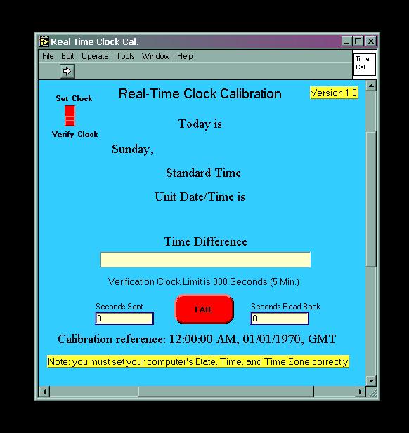 Chapter 7: Repair and Replacement e. With your mouse, click on the red slider button in the upper left corner of the Real Time Clock software.