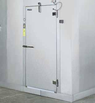 All blood plasma walk-ins are are equipped with a heavy-duty door featuring a heavygauge Z-shaped structural inner frame with a full length quarter-inch thick steel hinge backing plate and inner