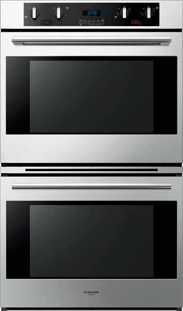 15 Series Double Ovens600 Double Ovens 600 Series F6DP30S1 30 Dual fan Multifunction self-clean Double oven Stainless steel Electronic controls with intuitive and easy access to the oven s numerous