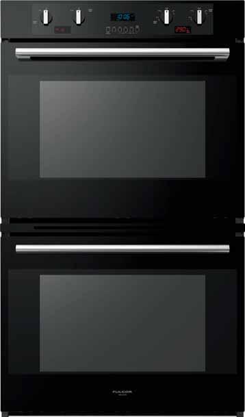 16 Series Double Ovens600 F6DP30B1 30 Dual fan Multifunction self-clean Double oven Black Colour Electronic controls with intuitive and easy access to the oven s numerous cooking functions Pyrolytic