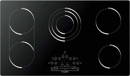 57 Series Radiant Touch Cooktops600 Radiant Touch Cooktops 600 Series F6RT36S1 36 Electric radiant cooktop with aluminum frame in stainless steel color and glass ceramic Slide touch control for power