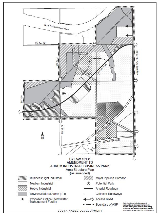 Aurum Industrial Business Park Area Structure Plan* Bylaw 18131 September 21, 2017 Private Rail Corp