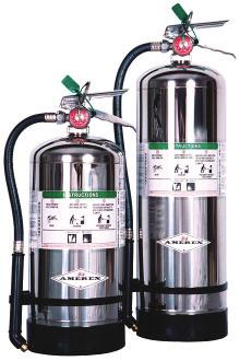 Extinguishers Water Fire Extinguisher Class D Metal Alloy Fires Model 240 utilizes the cooling, soaking and penetrating effect of a 45-55 stream of water.