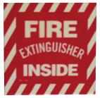 Extinguisher Arrow Sign Aluminum 4 x 18, fire extinguisher A114 Aluminum Fire Extinguisher Arrow Sign 8 X 12 Self-adhesive