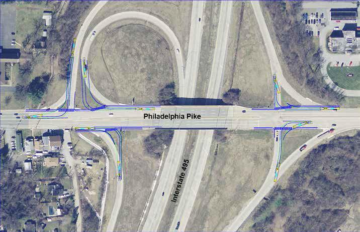 , new signals, signal spacing) Install new road connection from Alcott Avenue to spine road for left turn access to Knollwood Improve Philadelphia