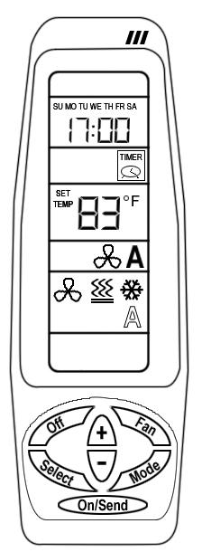 9. RT04 - Hand held remote control Option Purchase separately 9.1 General This remote control is Infrared; the remote must be pointed at the thermostat to operate.