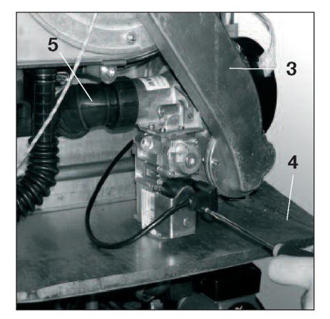 Install the gas injector (contained in changeover kit), as shown in the preceding illustrations. 7.