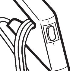 With the switch (2) in the O (OFF) position (figure 2), plug the polarized power cord into a 120 volt outlet located near the floor.