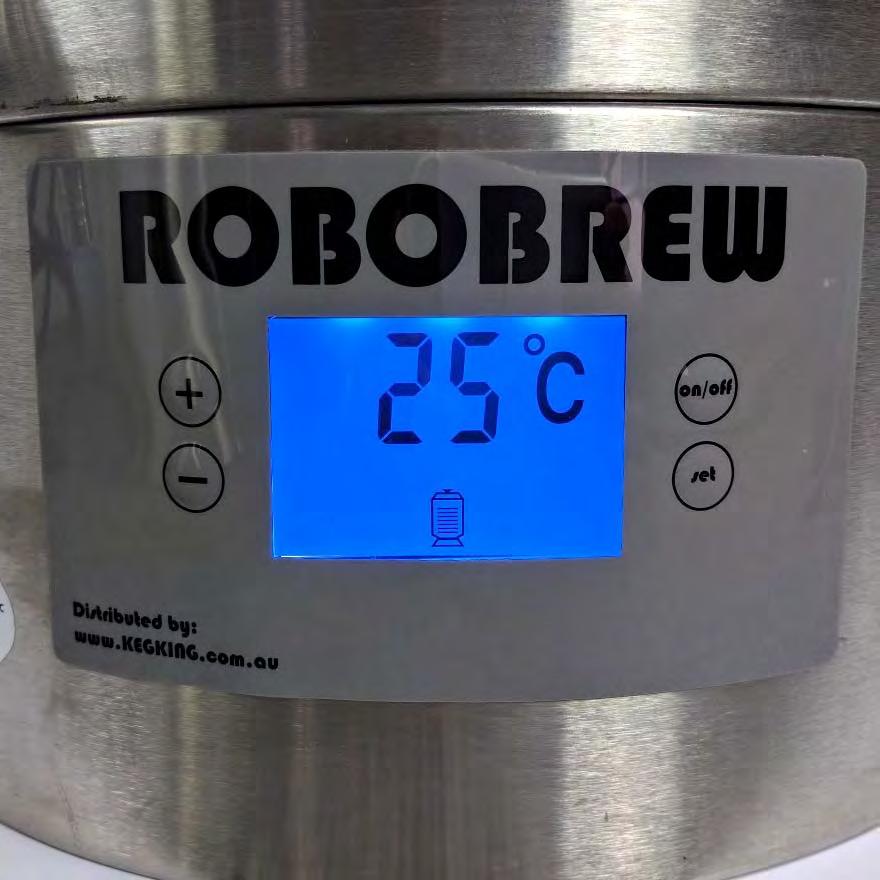 5. Temperature Adjustment To adjust the temperature of the brewery simply hit the set butto until you see the numbers on the display flash. Then use the arrow keys to set the desired temperature.
