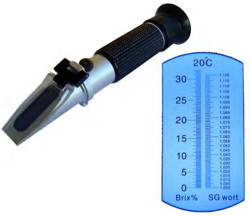 Refractometer A refractometer is a fantastic tool to take instant gravity readings of hot wort. This tool will help you optimise your sparging.