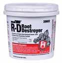 2017 PAGE 575-5 Drain Cleaners Hercules R-D Root Destroyer Helps eliminate overflow damage, sewage flow restriction and back-up odors due to root penetration. Non-acid. Dissolves slowly.