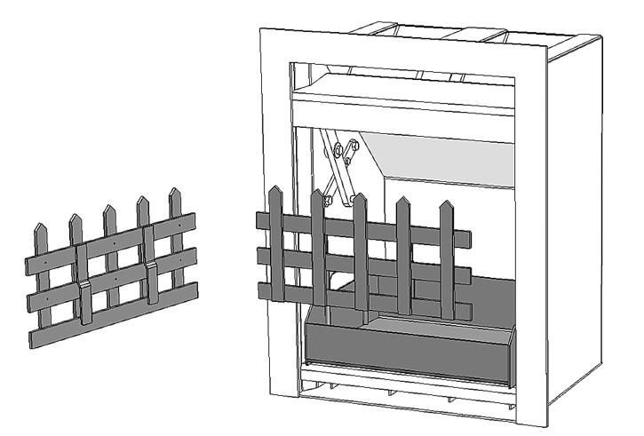 1 Place the appropriate flue gather on top of the convector box, see Diagram 4. 4 Return Flange 3a.2 Fit the Log Guard (Holyrood, Castle, Portcullis), see Diagram 6.