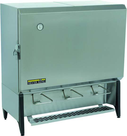 refrigeration. Options include stainless steel back. Casters are standard.