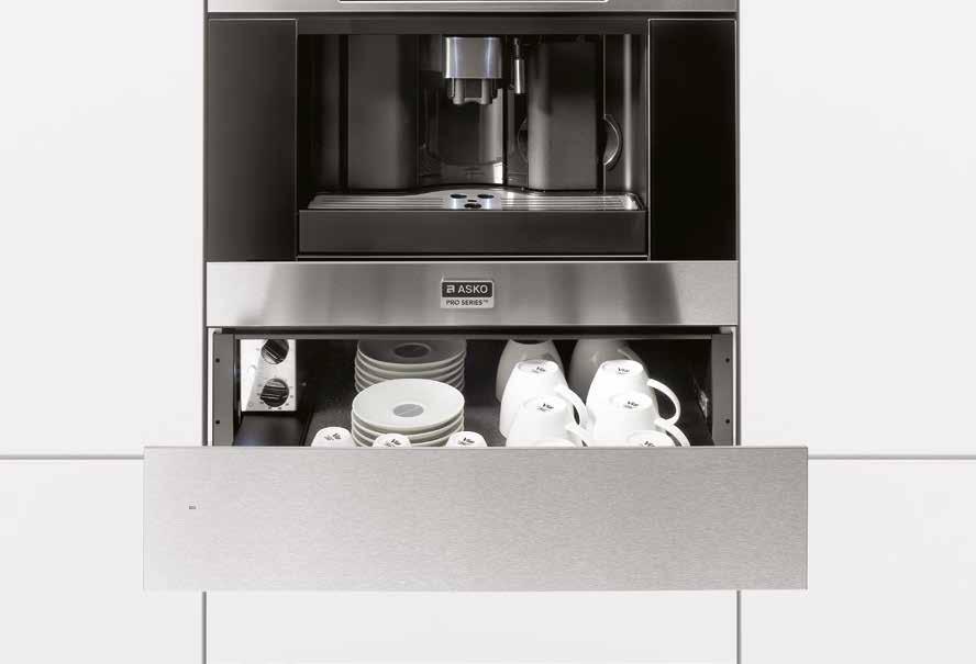 Coffee machine Warming drawer Coffee machine Warming drawer The ASKO Pro Series coffee machine makes delicious espresso, black coffee, cappuccino or caffè latte time after time.