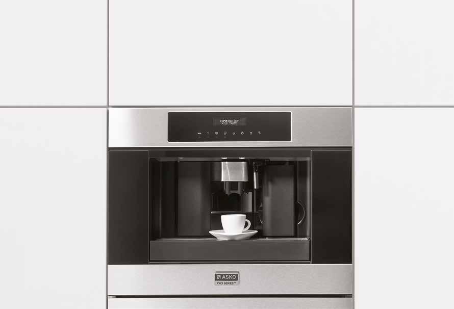 The exterior is clean, modern and stainless and is co-designed with our other ASKO Pro Series kitchen appliances.