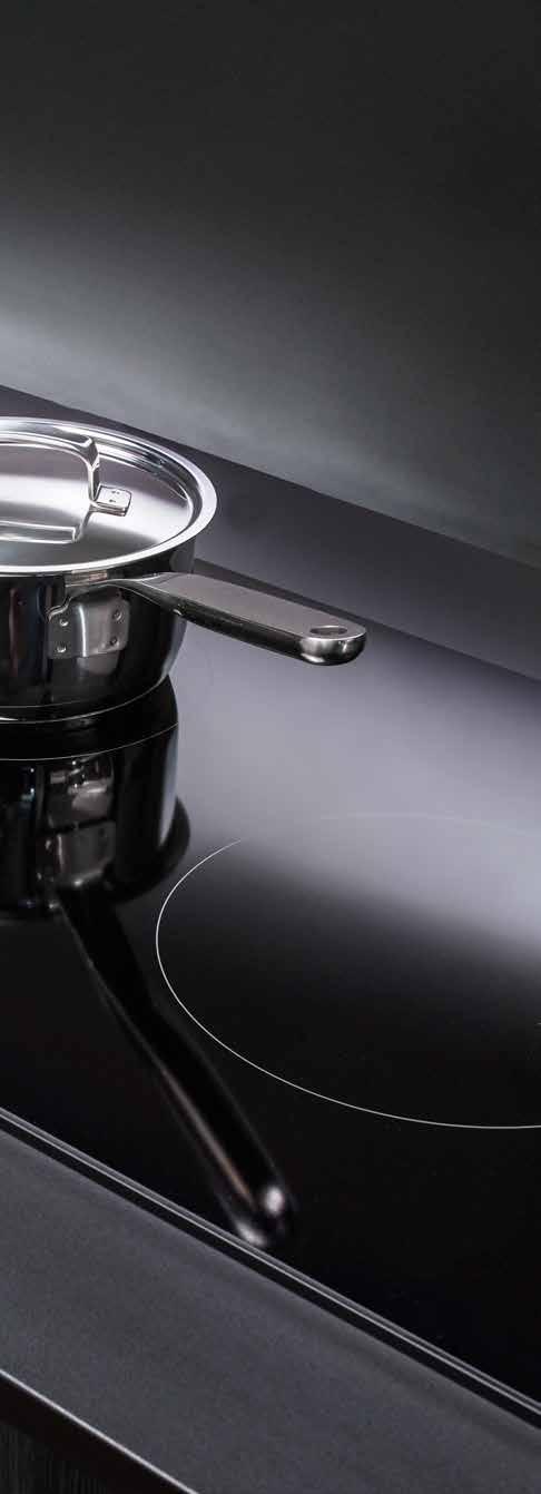 The gas hobs features the unique Volcano wok burner with highly concentrated flame and stable support for the wok pan, the