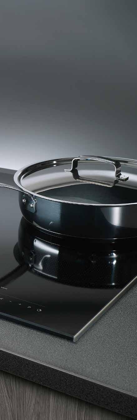 It is on one hand a powerful wok burner and on the other hand a smart and dynamic induction hob.