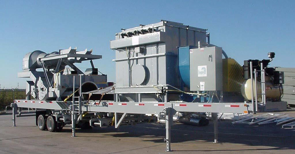 Sand Classifying, Cont CP-2340 trailer-mounted Mobile Dust Collector for a 75 TPH Sand Classifier.