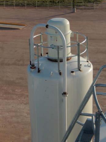 Silos are fed by bucket elevator with turn-head.