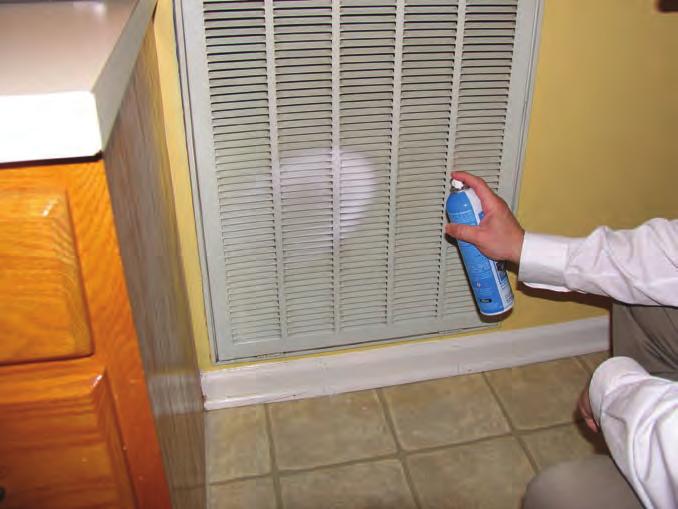 Spray Foam Fresh on return air vents to