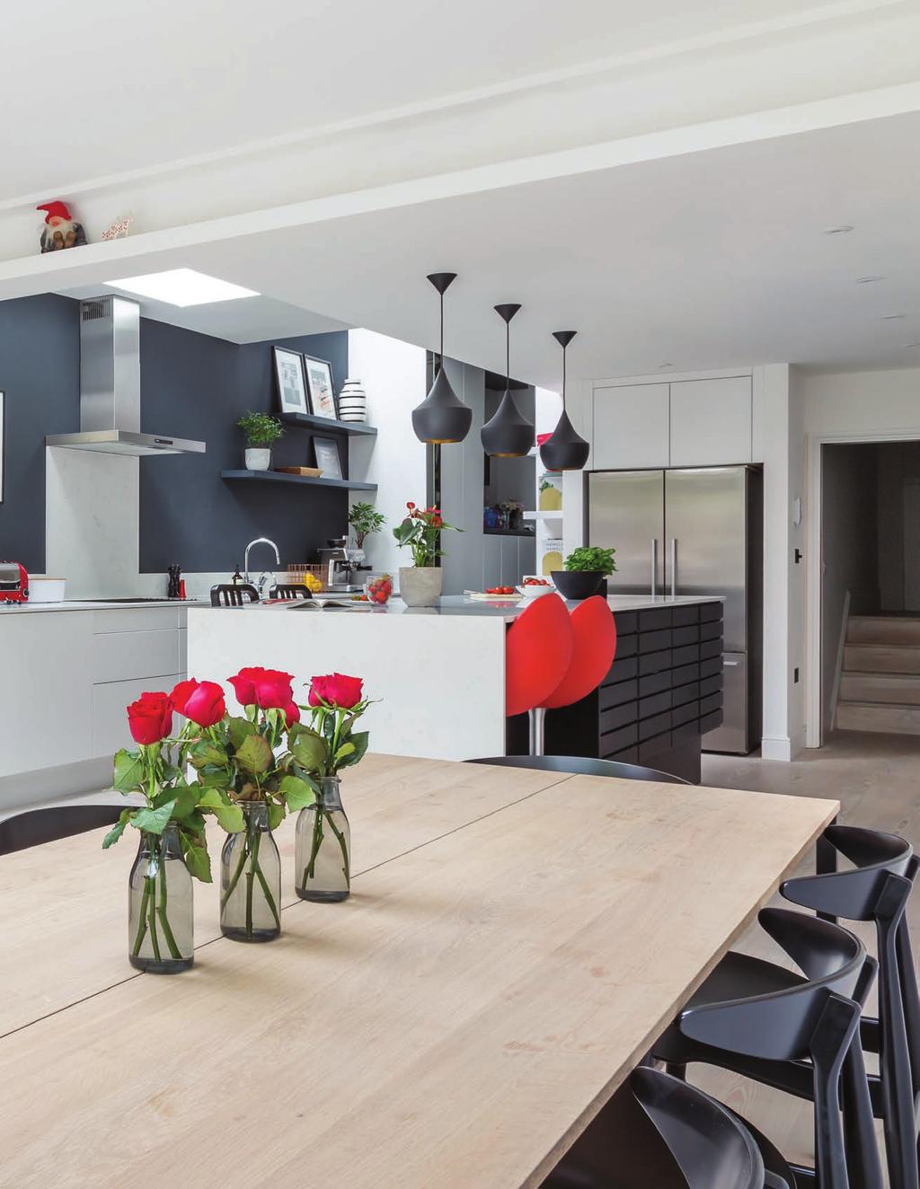 PROJECT RUNWAY Adding a sizeable extension to the home of this fashion forward family, allowed for the creation of their dream kitchen. A sleek linear design was the only way to go.