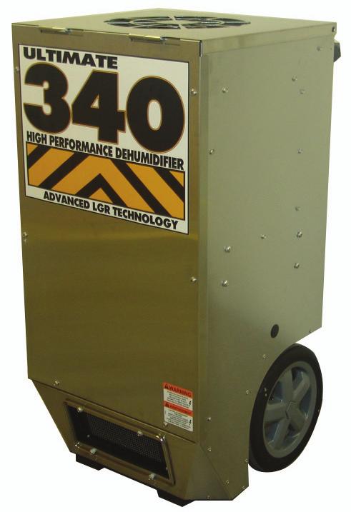 The Ultimate 340 removes more water and has more grain depression than other refrigerant dehumidifiers, even though it only requires 9.6 amps of electricity.