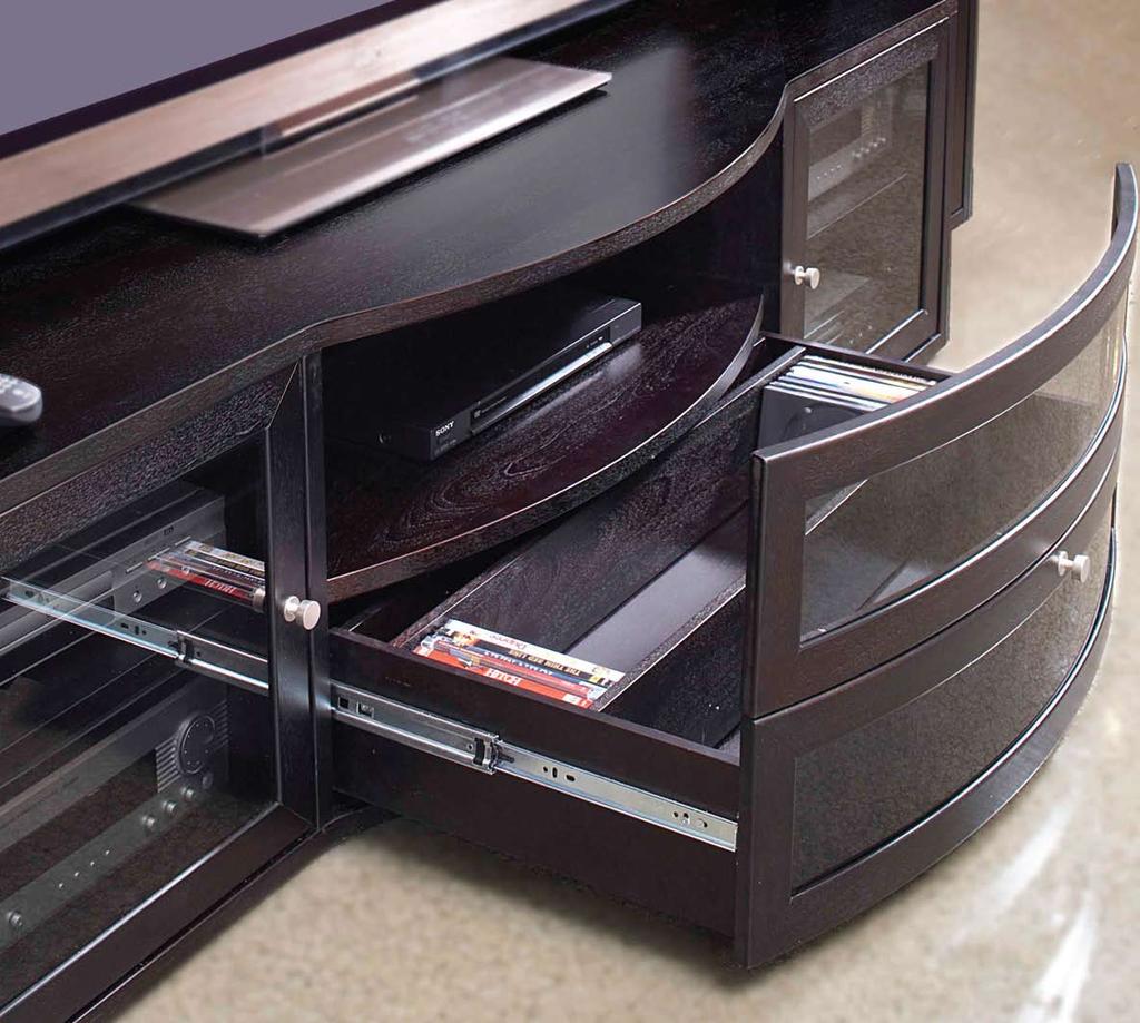 Details Make The Difference Clever and functional, our media cabinets feature modern lines and smart basic features perfect for all your everyday media needs.