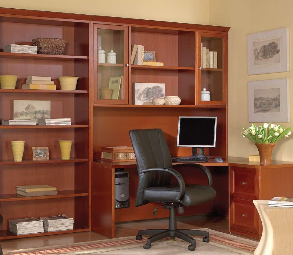 Skilled craftsmanship and exceptional details give this office system distinctive