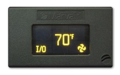 4. Marvair Reverse Cycle Air Conditioners Operating States ON/OFF Icon Fan Speed 5. Screen Saver: In screen saver, the display will appear dim and the information will scroll across the screen.