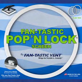 95 Pop N Lock Vent Screens 701183-12-000 (two) Will fit ANY Fan-Tastic Vent.