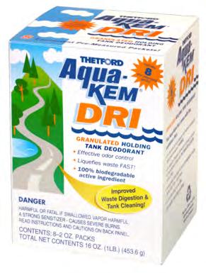 Thetford Aqua-Kem Dri The only dry deodorant strong enough to carry the Aqua-Kem name! Liquefies waste fast!