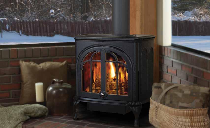NOTHING BEATS AN EASY DAY S HEAT. Serefina Gas Stove with Painted Black finish.