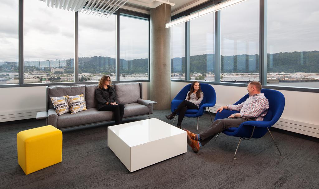 Create More Collaborative Spaces During the surveys, many employees cited limited meeting space as a major pain point and blocker to productivity.