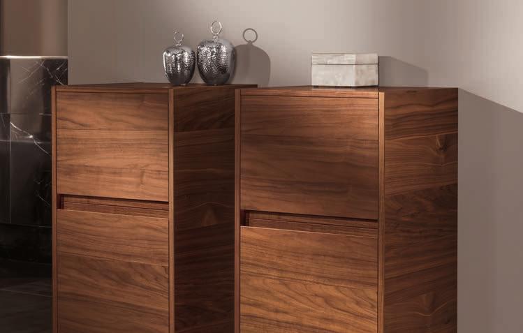 SHOWING THEIR BEST SIDE: sleek fronts with elegant real wood veneers give the