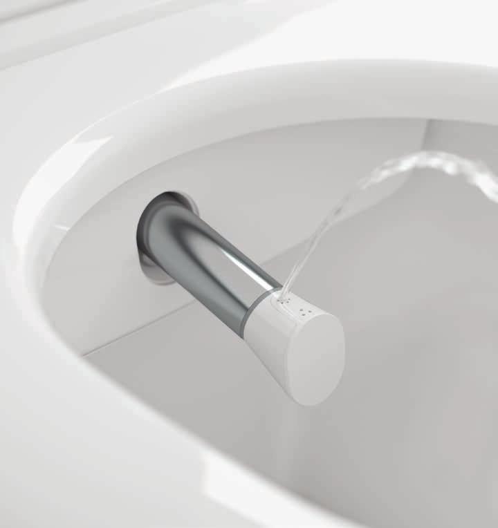 INVISIBLEJET TECHNOLOGY: the shower nozzle is integrated flush and barely visibly in the high-quality